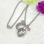 YOUFENG Urn Necklaces for Ashes Always in My Heart Love You to the Moon and Back 12 Birthstones Styles Necklace