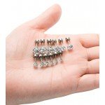 YOVORO 6 Pairs 18-20G Stainless Steel Stud Earrings for Men Women Cartilage Ear Piercings Helix Tragus Barbell 3-8mm