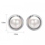 Yoursfs Clip earring Ivory pearl Round Earrings no Pierced Clip on Earrings for girl…