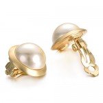 Yoursfs Clip earring Ivory pearl Round Earrings no Pierced Clip on Earrings for girl…
