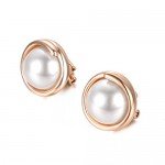 Yoursfs Clip earring Ivory pearl Round Earrings no Pierced Clip on Earrings for girl…