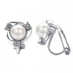 Yoursfs Clip earring Ivory pearl Round Earrings no Pierced Clip on Earrings for girl…