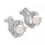 Yoursfs Clip earring Ivory pearl Round Earrings no Pierced Clip on Earrings for girl…