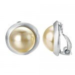 Yoursfs Clip earring Ivory pearl Round Earrings no Pierced Clip on Earrings for girl…