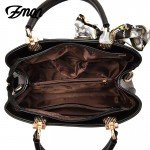 ZMQN Bags Handbags Women Famous Brands Scarves Shoulder Bag For 2018 Luxury Handbags Women Bags Designer PU Leather Flowers A902