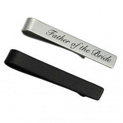 ZUNON Mens Groom Father Wedding Silver Plated Black Tie Clips Pack of 2 ZUNON Mens Groom Father Wedding Silver Plated Black Tie Clips Pack of 2
