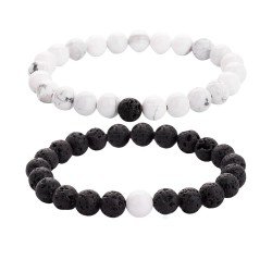 Zhepin 8MM Cross Couples Bracelets Gemstone Bracelet for Women Men Energy Healing Stone Crystals Stretch Bracelet Zhepin 8MM Cross Couples Bracelets Gemstone Bracelet for Women Men Energy Healing Stone Crystals Stretch Bracelet