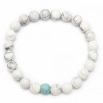 Zhepin 8MM Cross Couples Bracelets Gemstone Bracelet for Women Men Energy Healing Stone Crystals Stretch Bracelet