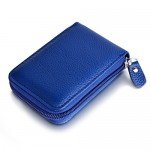 Zipper Credit Card Wallet Leather, MaxGear Genuine Leather Wallets RFID Credit Card Holder Small Wallet