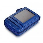 Zipper Credit Card Wallet Leather, MaxGear Genuine Leather Wallets RFID Credit Card Holder Small Wallet