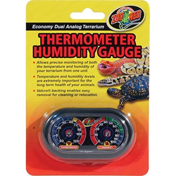 Zoo Med Economy Analog Dual Thermometer and Humidity Gauge
