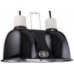 Zoo Med Labs Mini Combo Deep Dome Dual Lamp Fixture,Black