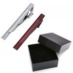 Zysta 2-8pcs Mixed Mens Exquisite Tie Bar, Stainless Steel Luxury Fashion Tie Pinch Clip, Set for Regular Ties 2.3 Inch + Gift Box