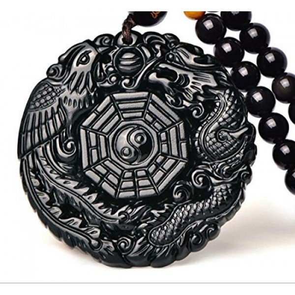 c1lint7785631 Natural Obsidian Dragon Phoenix the Eight Trigrams Pendant Amulet Peace Mascot c1lint7785631 Natural Obsidian Dragon Phoenix the Eight Trigrams Pendant Amulet Peace Mascot