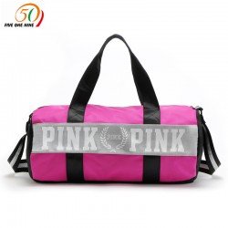 large capacity tote bag pink stripe duffle bag Victoria fit beach shoulder bag secret weekend vs handbags for women 2018 bolsa