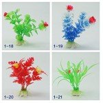 uxcell Artificial Plants Aquarium Aquascaping Tank Decor 20cm High Red Green